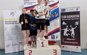 Double mixte série P
Vainqueurs : VEJUX Léo / JOLLIN Elodie (ASB89)
Seconds : CAMUS Erwan / DIDIER Maëlle (BDS89)