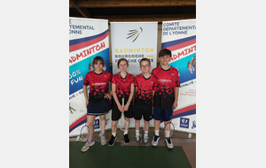 Equipe Villeneuve sur Yonne (Benjamins / Minimes)
BERTON Lola
JUCHORS Gabrielle
CORNILLET Samuel
MOUZA Arthur