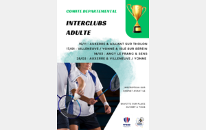 InterClubs Départementaux Senior