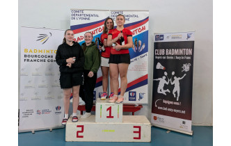Double dame série P
Vainqueurs : BULTE Coline / SIMON Gwenaelle (CBNA89)
Seconds : BATIRBEK Flavie / CORNIOT Félicie (BDS89)